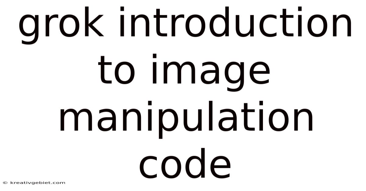 Grok Introduction To Image Manipulation Code