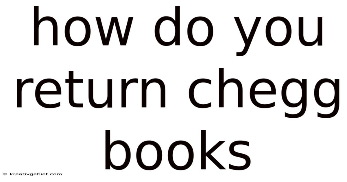 How Do You Return Chegg Books