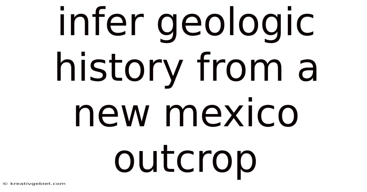 Infer Geologic History From A New Mexico Outcrop