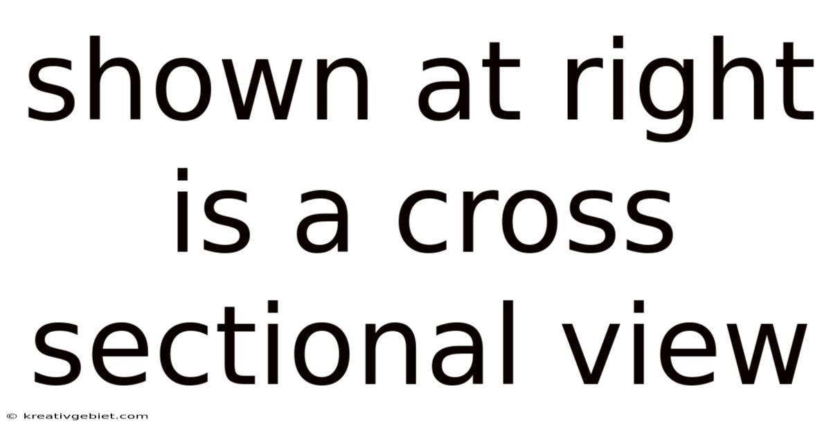 Shown At Right Is A Cross Sectional View